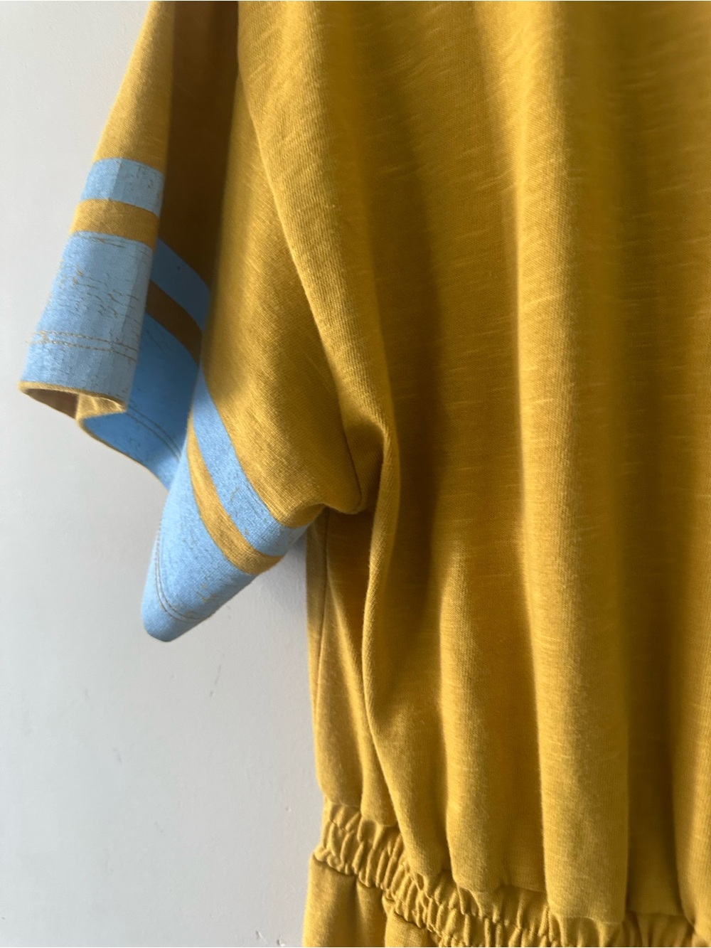 Sundry Mustard and Light Blue '11' Jersey Dress - Picture 6 of 6